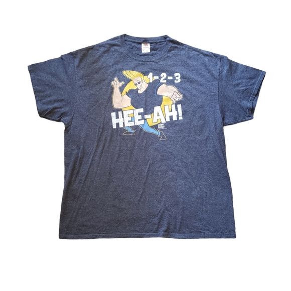 Cartoon Network Johnny Bravo T-Shirt Men's Size 2XL Charcol Gray - Picture 1 of 5